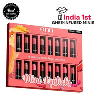 ENN Mini Lipstick Kit with Ghee & PH Color-Changing Lipsticks - Nourishing, Pack of 16