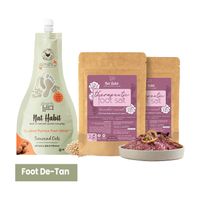 Nat Habit Tamarind Oats Foot Ubtan, Mask & Lavender Foot Salt for Foot Detan, Brightening- Pedicure