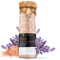 Soulflower Exfoliating Lavender Himalayan Pink Rock Bath Salt With Vitamin E Olive For Sore Muscles