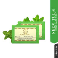 Khadi Natural Neem-Tulsi Handmade Soap Pack of 2