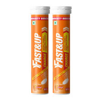 Fast&Up Charge Natural Vitamin C & Zinc Orange Tube Tablets (Pack of 2)