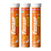 Fast&Up Charge Natural Vitamin C & Zinc Orange Tube Tablets (Pack of 3)