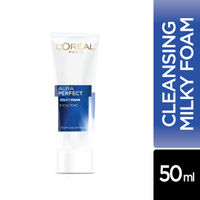 L'Oreal Paris Aura Perfect Milky Foam Facewash, Cleansing + Brightening