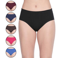 BODYCARE Womens Full Coverage & Low Waist Antimicrobial Solid Hipster Style  Underwear (Pack of 1) Black