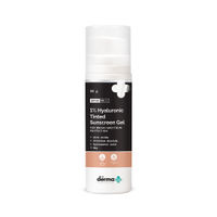 The Derma Co 1% Hyaluronic Tinted Sunscreen Gel For Broad Spectrum Protection SPF 60 PA++++