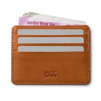 Dailyobjects Tan Leather Skinny Fit Card Wallet-image-12