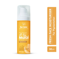 Nat Habit Turmeric Nutmeg Face Moisturizer Malai, Pigmentation Cream, Sun Burn Healing & UV Protect