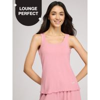 Nykd By Nykaa Summer Essential Soft and Comfy Breathable Rib Lounge Cami Top-NYS907-Pink-image-24