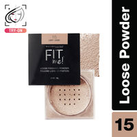 Maybelline New York Fit Me Loose Finishing Powder, Silky & Lightweight Powder - 15 Light