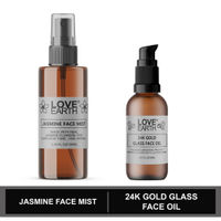 Love Earth Jasmine Mogra Toner + 24k Gold Glass Face Oil