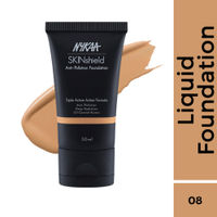 Nykaa SkinShield Anti-Pollution Matte Foundation for Oily Skin - Pure Olive-08