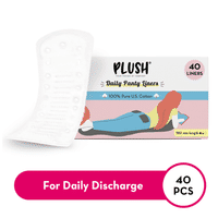 Plush Everyday Panty Liners - Ultra soft - No Fragrance & Paraben Free - 40Pcs - Regular-image-40