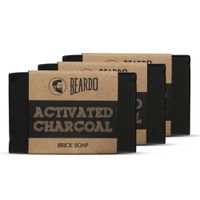 Beardo Activated Charcoal Brick Soap - (Set Of 3)