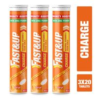 Fast&Up Charge Natural Vitamin C & Zinc Orange Pack of 3 20 Tablets