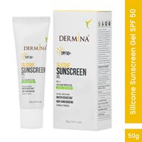 DERMINA SPF 50 Silicone Sunscreen Gel With PA+++ UVA/UVB, Matte Finish Non-Comedogenic - All Skin Type