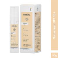 DERMINA Sunscreen Aqua Gel SPF 35+ PA+++ Broad Spectrum UVA/UVB With Ectoin, Oil Free - All Skin Type