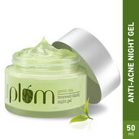 Plum Green Tea Night Gel Cream With Glycolic Acid, Fights Acne For Clear, Oil-Free, Youthful Skin