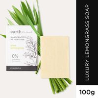 Kimirica Luxury Lemongrass Soap, Handmade Soothing Fresh Bathing Bar With Shea Butter & Aloe Vera