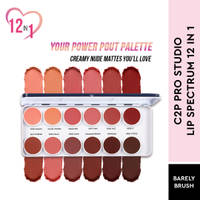 C2P Pro Studio Lip Spectrum 12 Color Cream Lipstick Palette