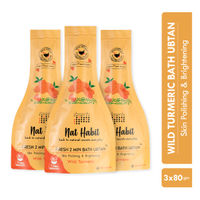 Nat Habit Fresh Bath Ubtan - Wild Turmeric Body Scrub For Body Detan, Pigmentation & Acne Control