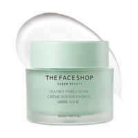 The Face Shop Tea Tree Pore Cream - Korean Moisturizer with AHA, Salicylic Acid (BHA) & PHA for Acne