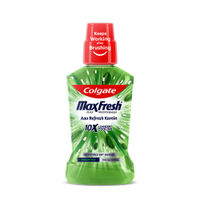 Colgate Maxfresh Plax Antibacterial Mouthwash, Fresh Tea
