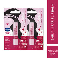 Vaseline Parisian Pink Emily In Paris Limited Edition Pink Tinted Lip Balm Stick - Pack Of 2