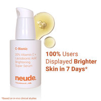 Neude 20% Vitamin C Serum - Glutathione+Red Algae+Kakadu Plum, C-Bionic Super Serum for Skin Brightening