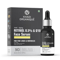 Khadi Organique Retinol 0.5% + Q10 Face Serum for Aging, Wrinkles, Fine Lines & Boost Collagen 30ml