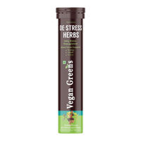 Vegan Greens Plant Based De-Stress Herbs Effervescent Tablets - Orange