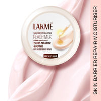 Lakmé Peach Creme Moisturiser, Ceramide & Peptide, Skin Barrier Repair & Hydrated Glow