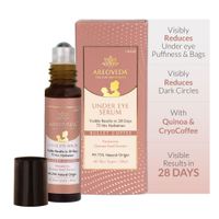 AreoVeda Under Eye Serum, Quinoa Seed Extract & CryoCoffee, Visibly Reduces Dark Circles, Puffiness