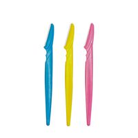 Bronson Professional Eyebrow and Face Razor - Pack of 3 (Color May Vary)