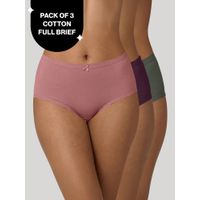 nykd by nykaa High Rise Cotton Full Brief Panty with Inner Elastic-NYP104 PO3 W Rose Eggplant Green-picture-17