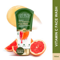 Lotus Botanicals Skin Brightening Face Wash, Vitamin C, Chemical Free, All Skin Types