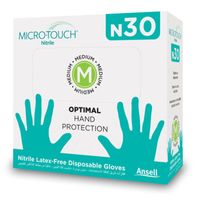 Ansell MICRO-TOUCH N30 Hand Protection Gloves - 30 Pcs (Medium)