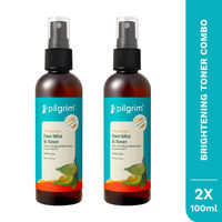 Pilgrim 1% Vitamin C Brightening Toner - Hydrates Skin & Boosts Radiance - Pack of 2