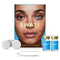 Swati Cosmetics Coloured Contact Lenses Aquamarine 6 months Power 0.00