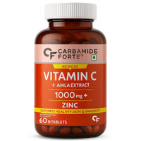 Carbamide Forte Natural Vitamin C with Amla Extract & Zinc For Immunity & Skincare, Tablets