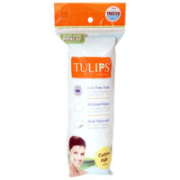 Tulips 50 Round Facial Cotton Pads For Applying & Removing Makeup - Sensitive Skin