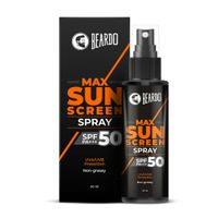 Beardo Max Sunscreen Spray SPF-50 P+++ For Indian Men,Non-Greasy Sunscreen Spray,For Oily Skin