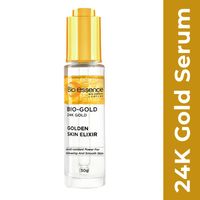 Bio-essence 24K Gold Skin Elixir, Vitamin C Face Serum, Moroccan Argan Oil & Hyaluronic Acid