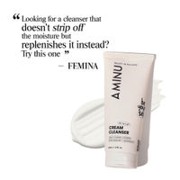 Aminu Cream Cleanser for Hydration, Barrier Care & Mature-Sensitive Skin Ceramides + Olive Squalane