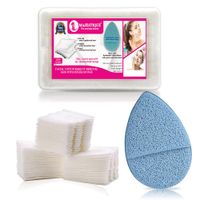 Majestique Cotton Face Pads with Reusable Sponge for Daily Makeup Removal - Color May Vary