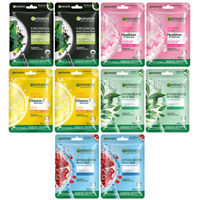 Garnier Face Serum Sheet Mask Pack of 10 (Vit C + Hydra Bomb