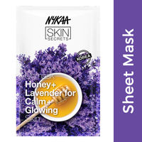 Nykaa Naturals Skin Secrets Exotic Indulgence Honey + Lavender Sheet Mask For Calm & Glowing Skin