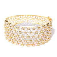 Jewels Galaxy Gold-Plated Handcrafted Stone-Studded Bangle-Style Bracelet