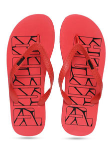 puma red flip flops