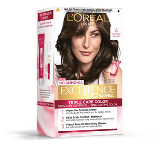 Loreal Paris Excellence Creme Hair Color 4 Natural Dark Brown