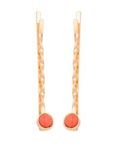 Voylla Pair Of Red Turquoise Stone Studded Hair Pins At Nykaa Com